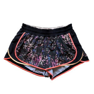 Lululemon Athletica Black and Pink Meshed  Up Athletic Shorts Dynamic Design